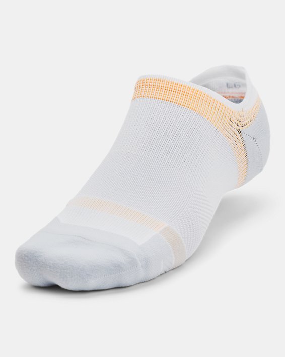Unisex UA Iso-Chill ArmourDry™ No Show Tab Socks in White image number 1